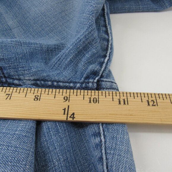 Levi's Red Tab Boot Cut Mid Rise Medium Wash Women's Emb Pockets Jeans Size 12M - Picture 7 of 11